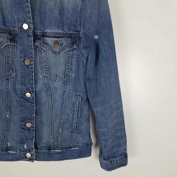 J Brand Jeans Darci Distressed Denim Jacket Sinful S/M - Picture 5 of 13
